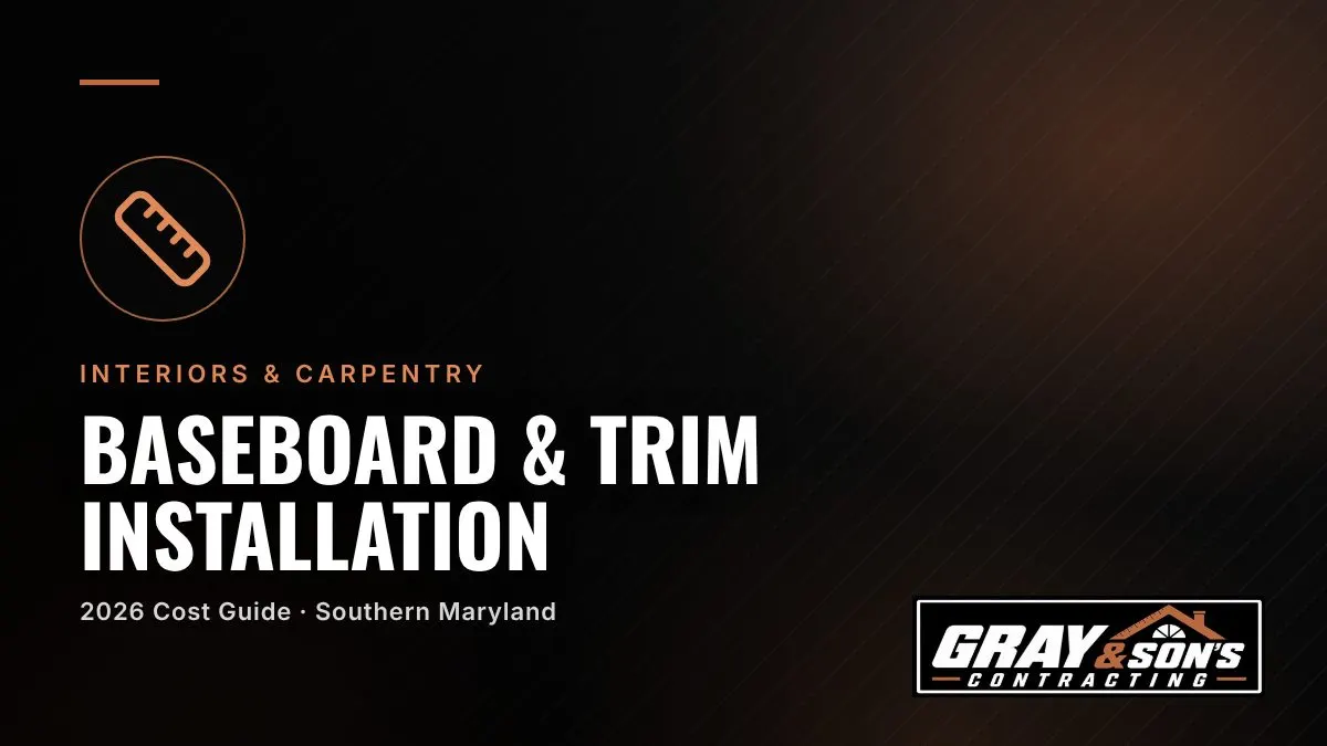 Baseboard & Trim Installation Cost in Southern Maryland cost guide for Southern Maryland homeowners