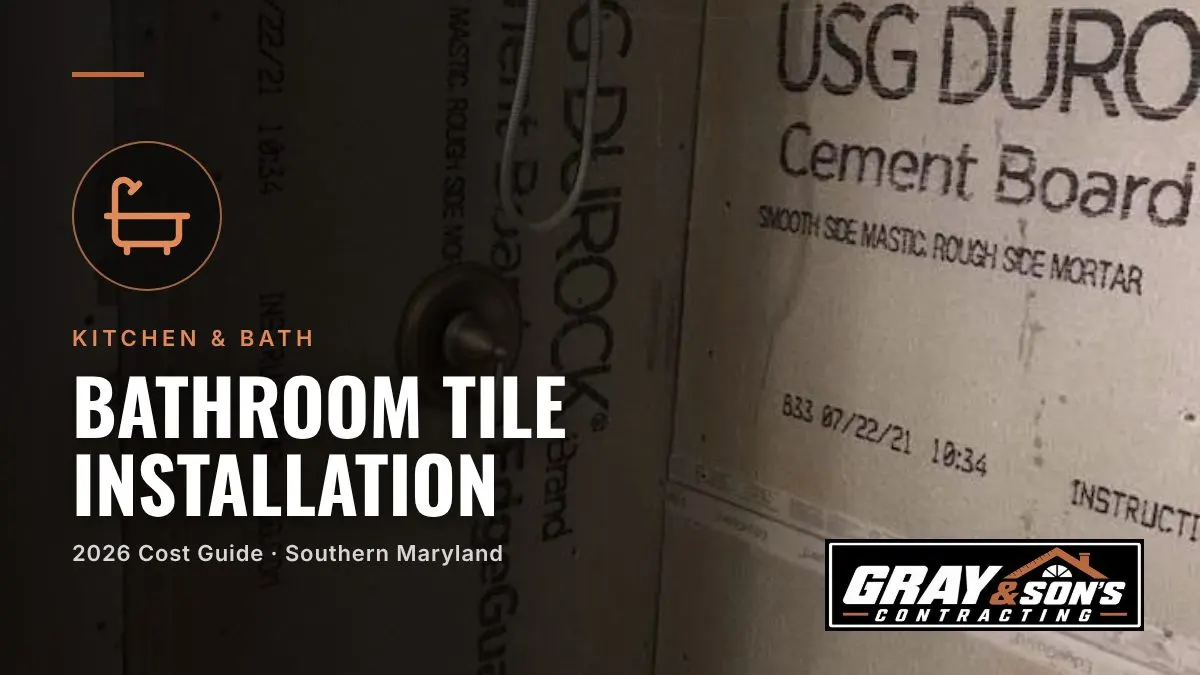 Bathroom Tile Installation Cost in Southern Maryland cost guide for Southern Maryland homeowners