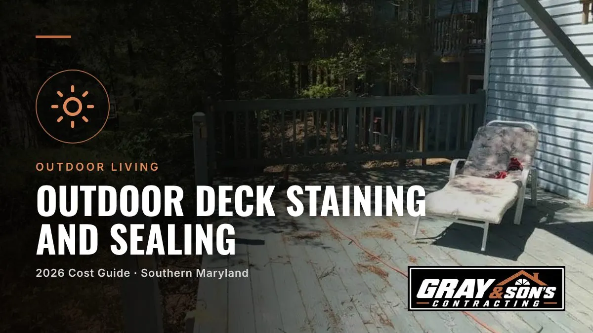 Outdoor Deck Staining and Sealing Cost in Southern Maryland cost guide for Southern Maryland homeowners