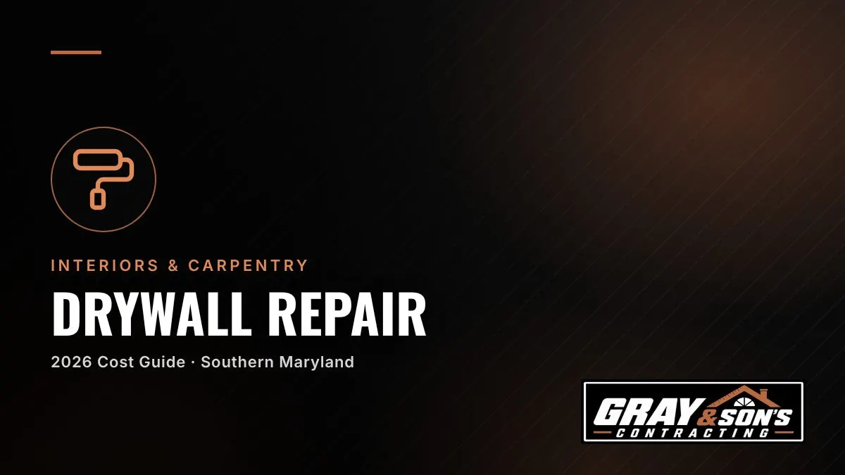 Drywall Repair Cost in Southern Maryland cost guide for Southern Maryland homeowners