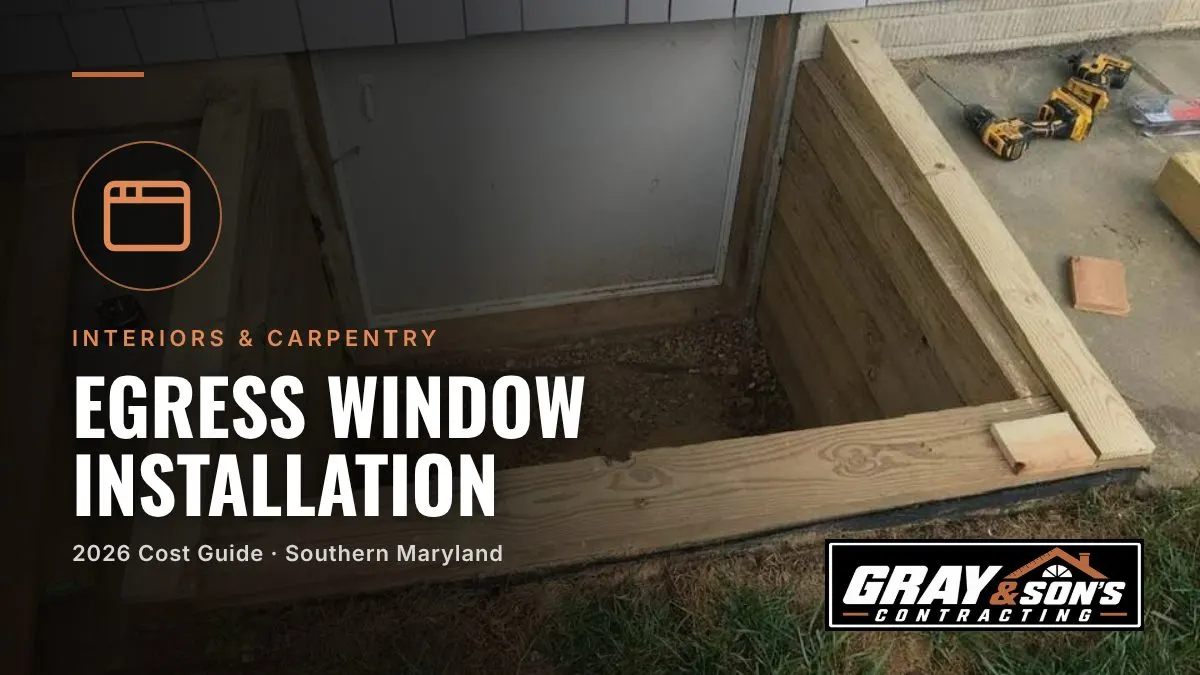 Egress Window Installation Cost in Southern Maryland cost guide for Southern Maryland homeowners