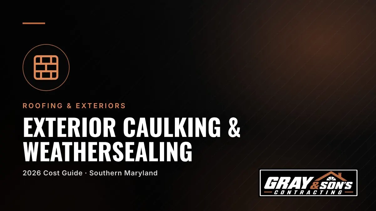 Exterior Caulking & Weathersealing Cost in Southern Maryland cost guide for Southern Maryland homeowners