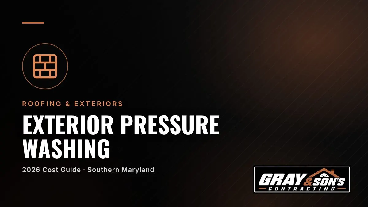 Exterior Pressure Washing Cost in Southern Maryland cost guide for Southern Maryland homeowners
