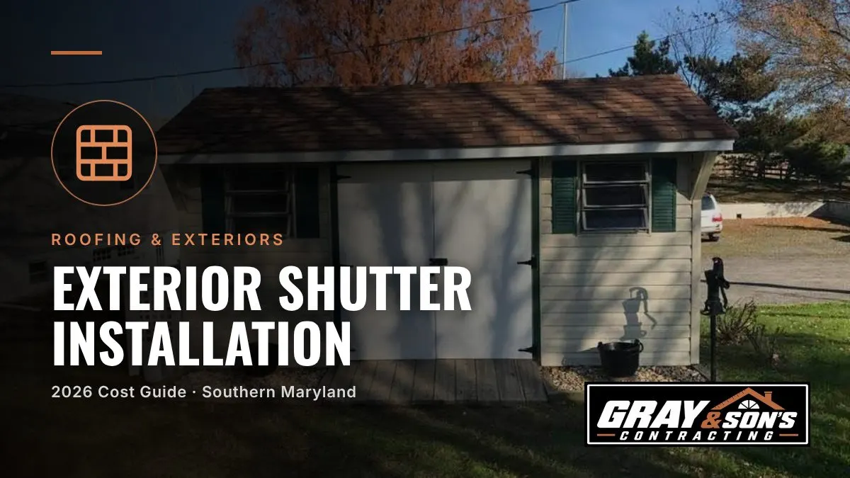 Exterior Shutter Installation Cost in Southern Maryland cost guide for Southern Maryland homeowners