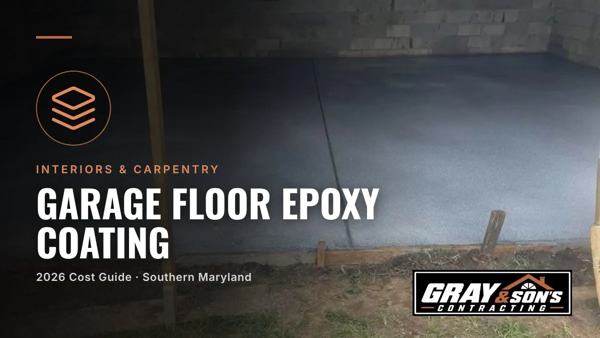 Garage Floor Epoxy Coating Cost in Southern Maryland cost guide for Southern Maryland homeowners