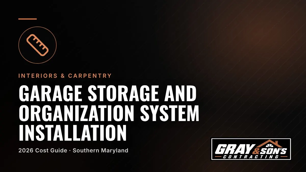 Garage Storage and Organization System Installation Cost in Southern Maryland cost guide for Southern Maryland homeowners