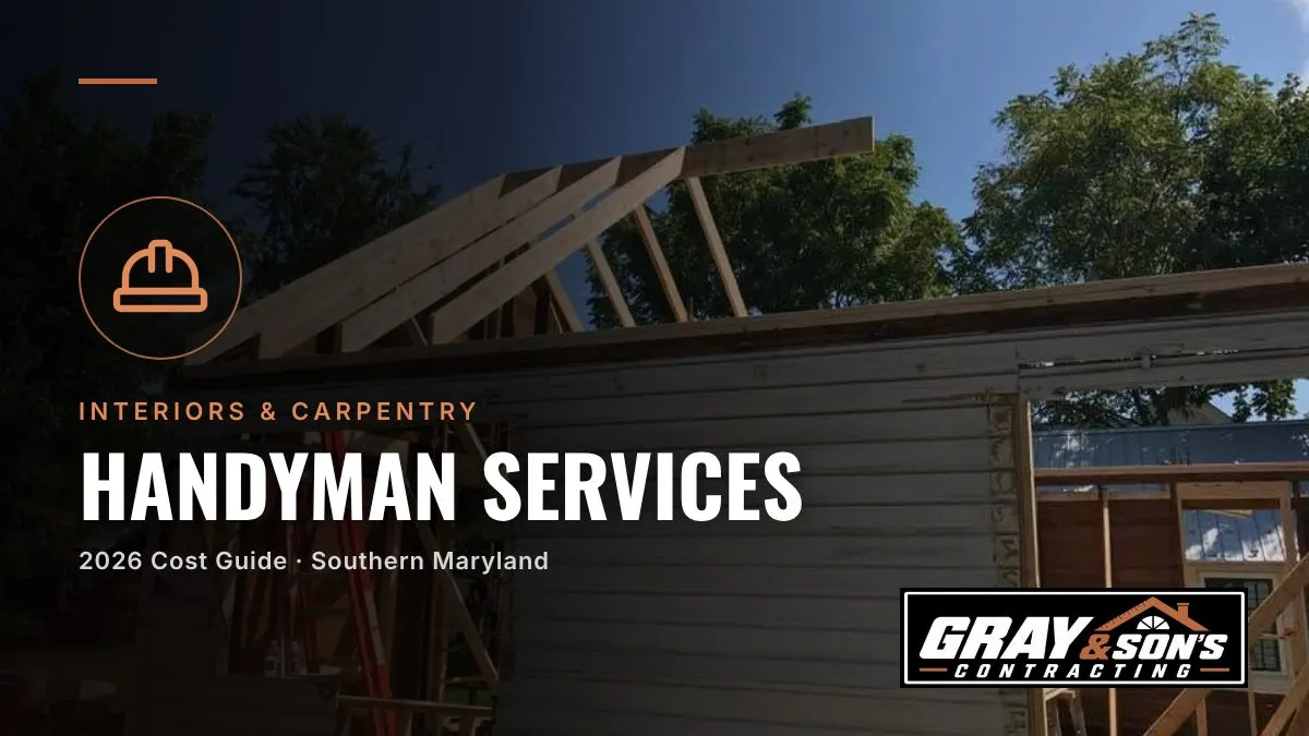 Handyman Services Cost in Southern Maryland for Small Home Repairs cost guide for Southern Maryland homeowners