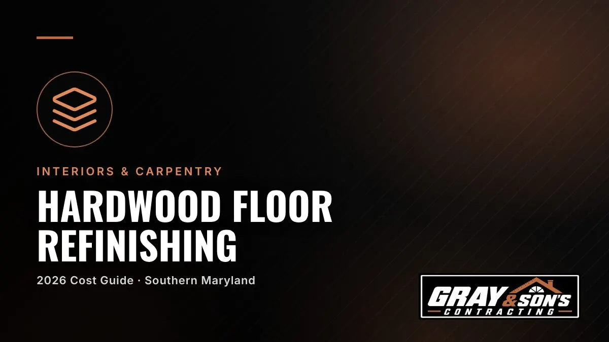 Hardwood Floor Refinishing Cost in Southern Maryland cost guide for Southern Maryland homeowners