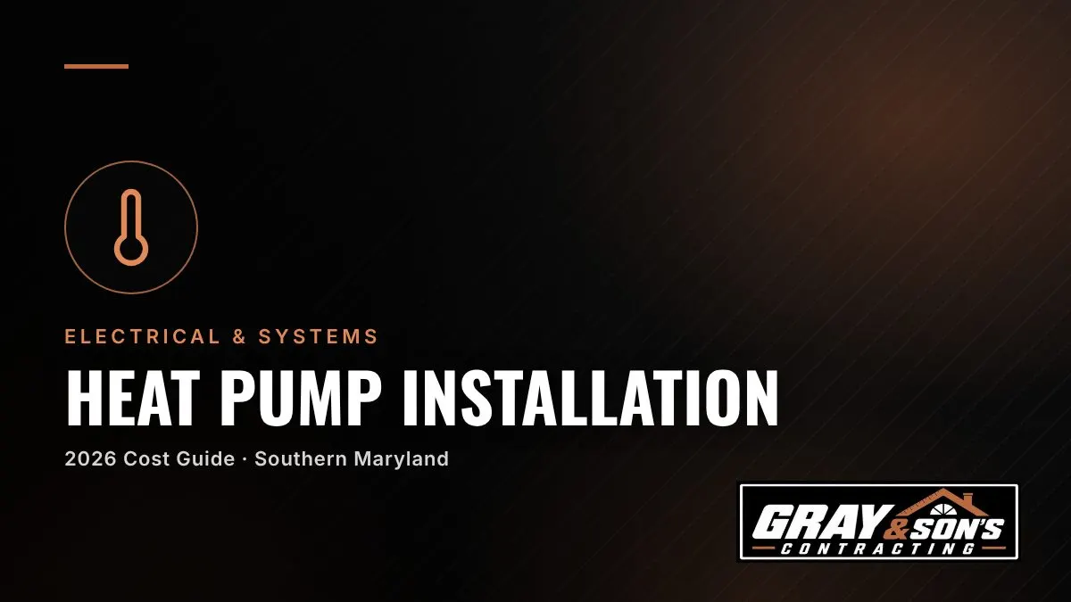 Heat Pump Installation Cost in Southern Maryland cost guide for Southern Maryland homeowners