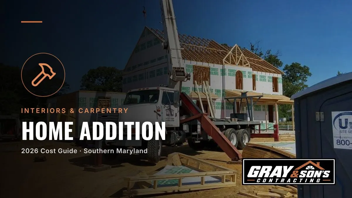 Home Addition Cost in Southern Maryland by Type and Size cost guide for Southern Maryland homeowners