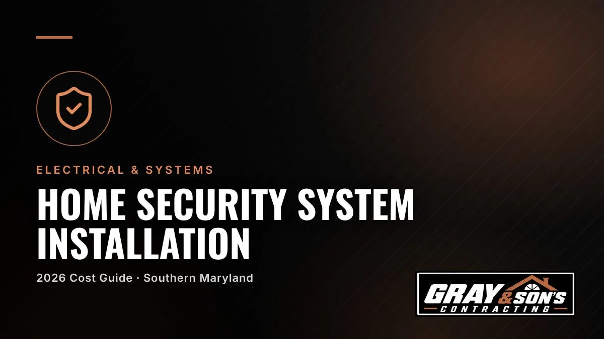 Home Security System Installation Cost in Southern Maryland cost guide for Southern Maryland homeowners