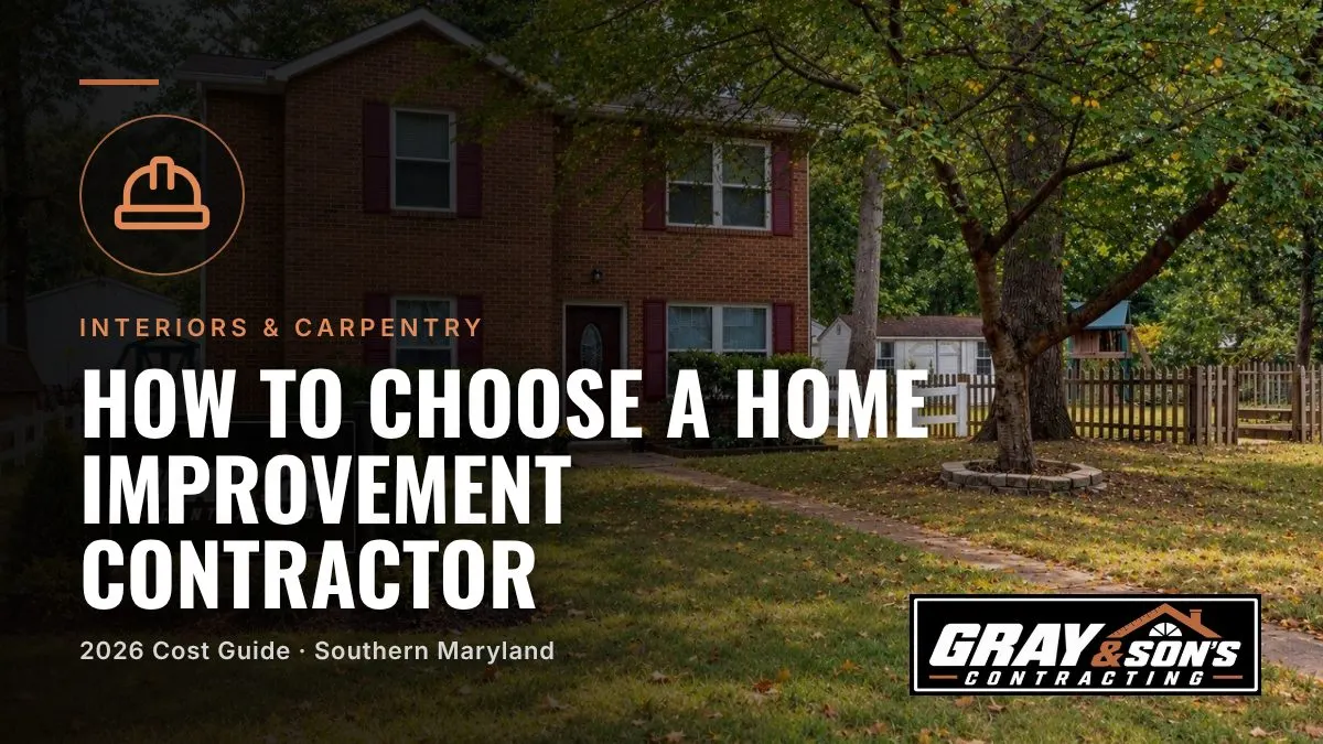How to Choose a Home Improvement Contractor in Southern Maryland cost guide for Southern Maryland homeowners