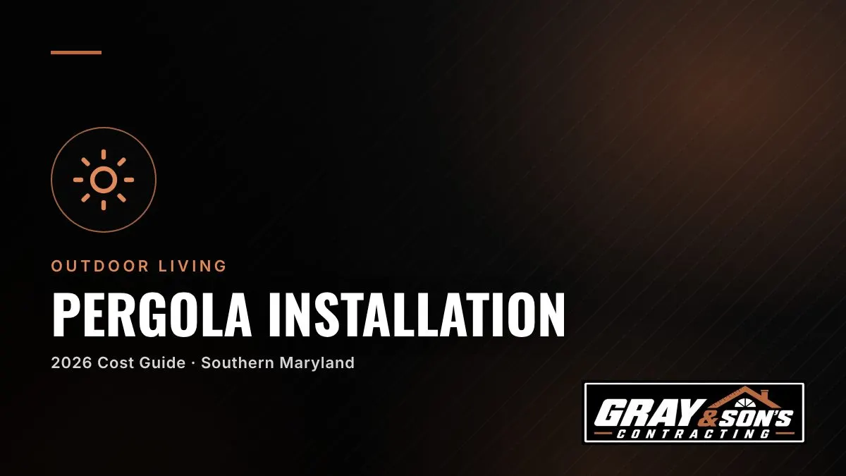 Pergola Installation Cost in Southern Maryland cost guide for Southern Maryland homeowners