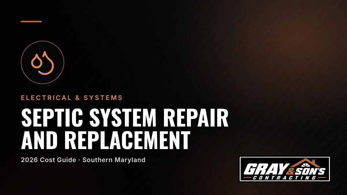 Septic System Repair and Replacement Cost in Southern Maryland cost guide for Southern Maryland homeowners