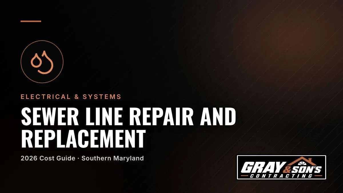 Sewer Line Repair and Replacement Cost in Southern Maryland cost guide for Southern Maryland homeowners