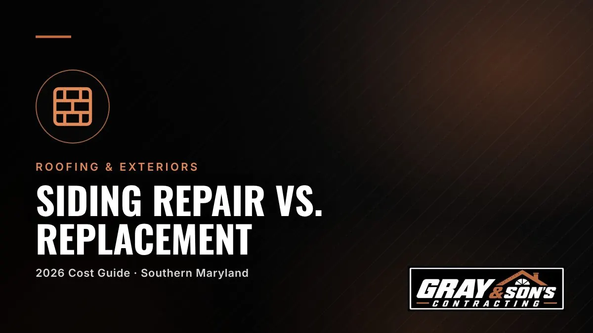 Siding Repair vs. Replacement: What Southern Maryland Homeowners Need to Know cost guide for Southern Maryland homeowners