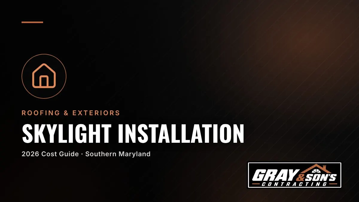 Skylight Installation Cost in Southern Maryland cost guide for Southern Maryland homeowners