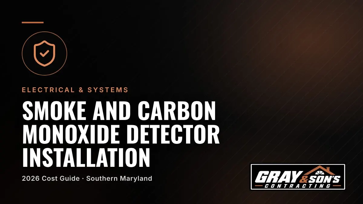Smoke and Carbon Monoxide Detector Installation Cost in Southern Maryland cost guide for Southern Maryland homeowners