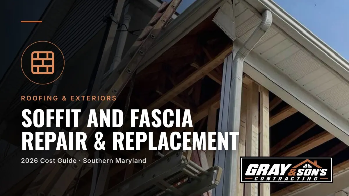 Soffit and Fascia Repair & Replacement Cost in Southern Maryland cost guide for Southern Maryland homeowners