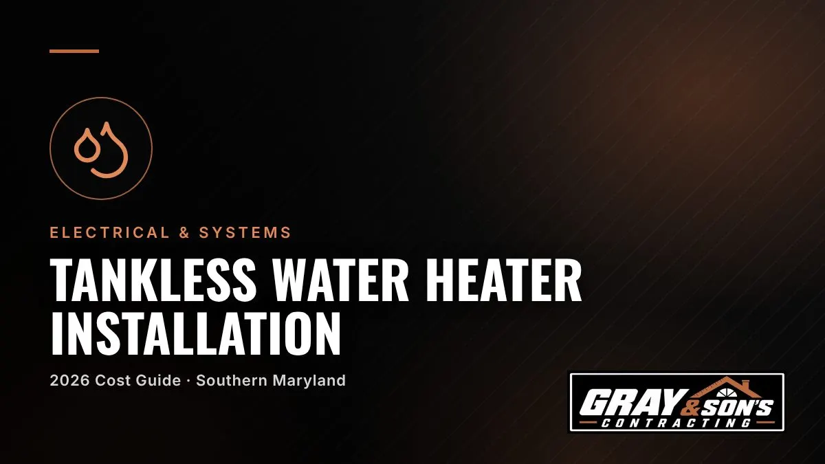Tankless Water Heater Installation Cost in Southern Maryland cost guide for Southern Maryland homeowners