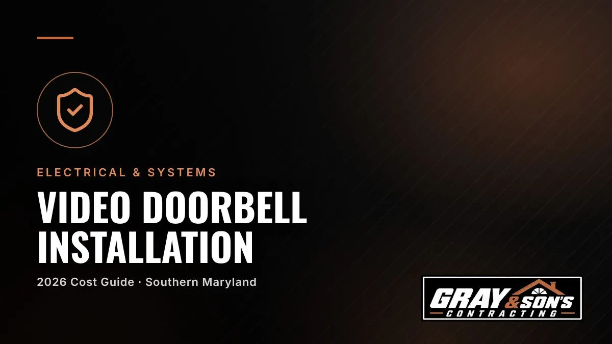 Video Doorbell Installation Cost in Southern Maryland cost guide for Southern Maryland homeowners