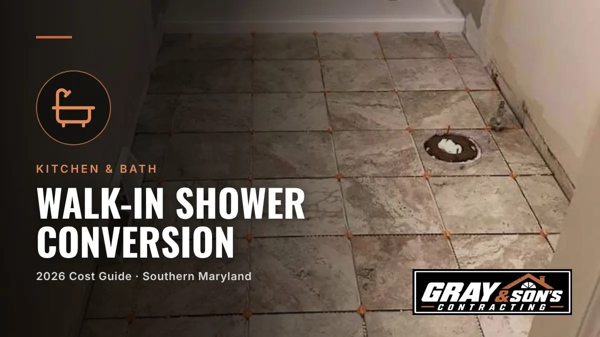Walk-In Shower Conversion Cost in Southern Maryland cost guide for Southern Maryland homeowners