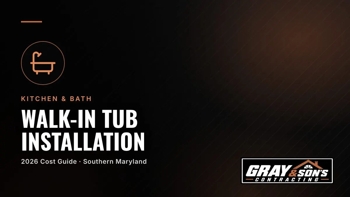 Walk-in Tub Installation Cost in Southern Maryland cost guide for Southern Maryland homeowners