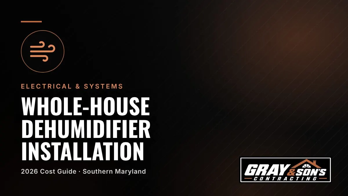 Whole-House Dehumidifier Installation Cost in Southern Maryland cost guide for Southern Maryland homeowners
