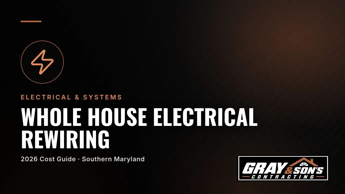 Whole House Electrical Rewiring Cost in Southern Maryland cost guide for Southern Maryland homeowners