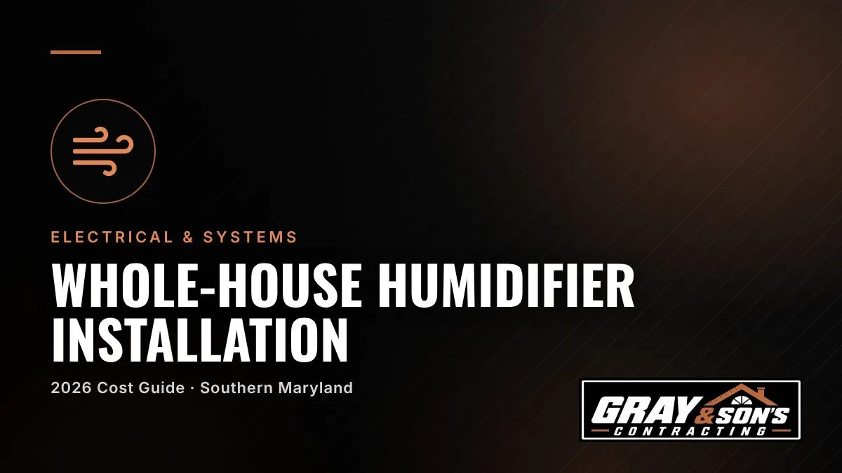 Whole-House Humidifier Installation Cost in Southern Maryland cost guide for Southern Maryland homeowners
