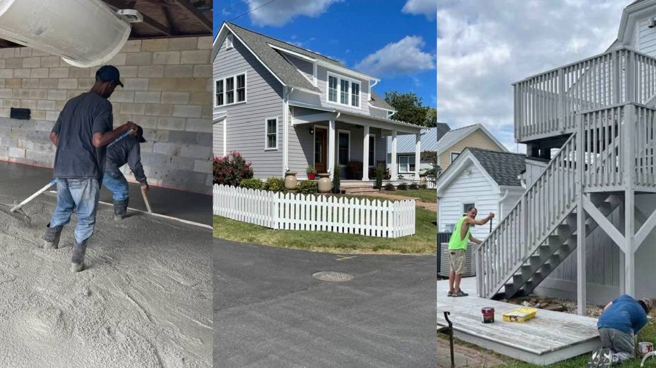 Concrete, Fencing, and Deck Stairs, Gray & Sons Contracting project in Southern Maryland