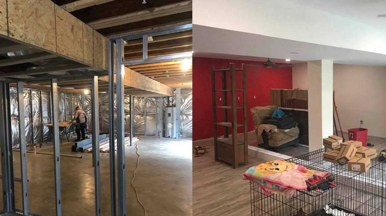 Basement Finished Start to Finish, Gray & Sons Contracting project in Southern Maryland